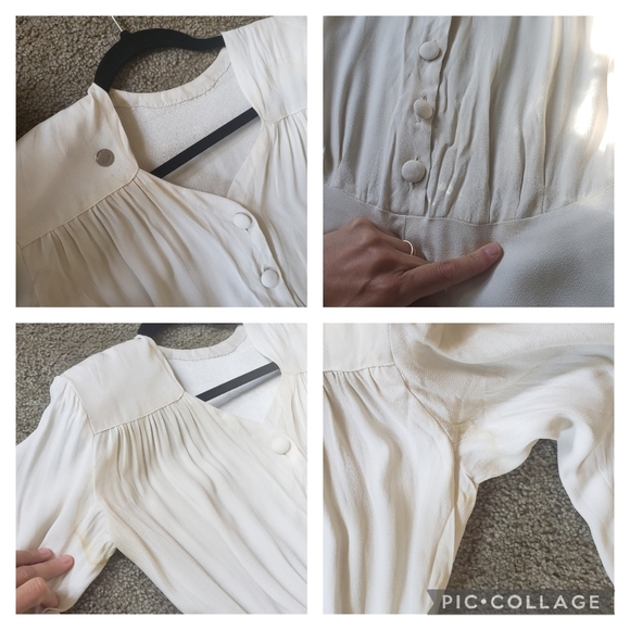 1940s Vintage Bridal Wedding Gown Dress Veil Belt - Picture 12 of 14